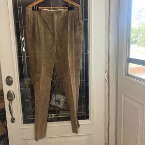 Berle Pants Mens 38 Brown Beige Corduroy 100% Cotton Chinos Khakis 38x32